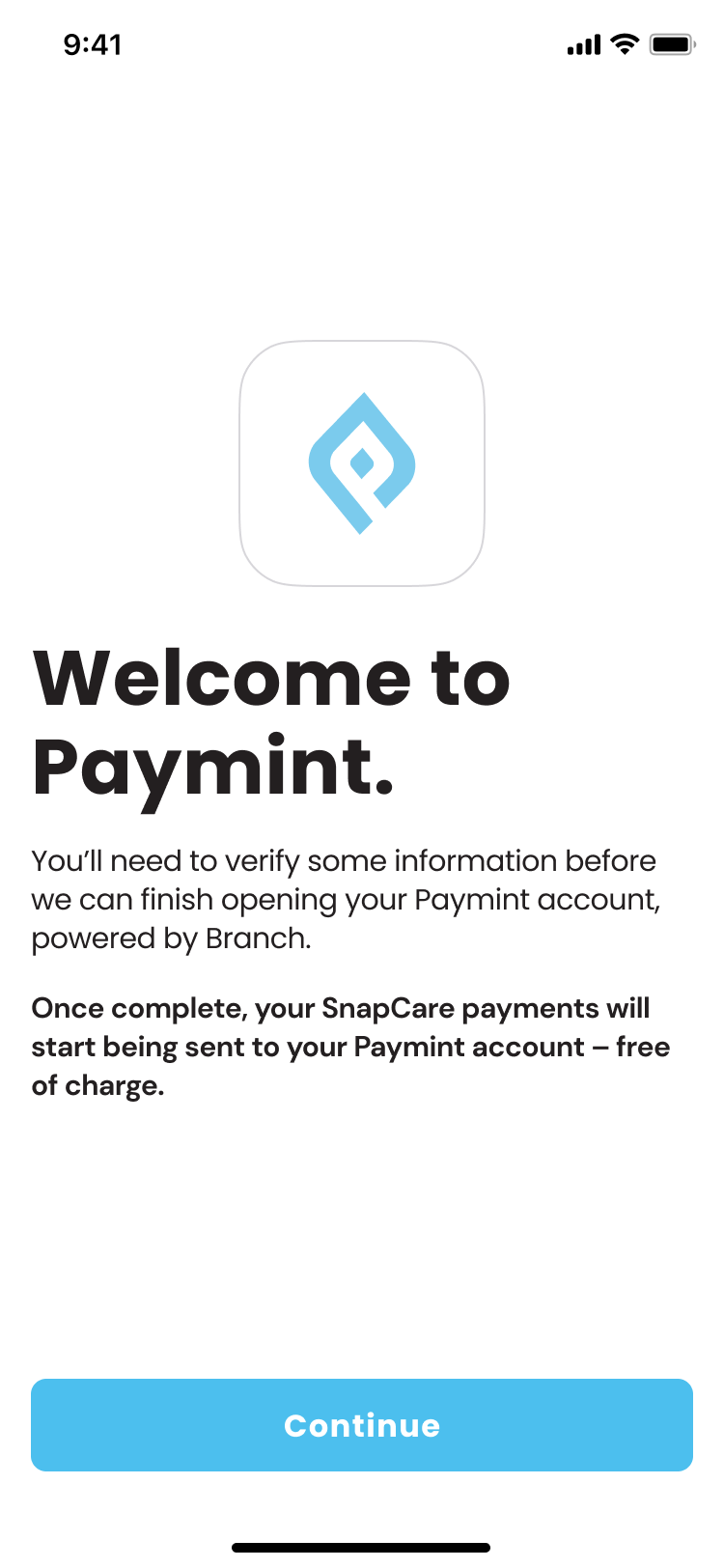 snapcare-updatedss-welcome-to-paymint-screen.png