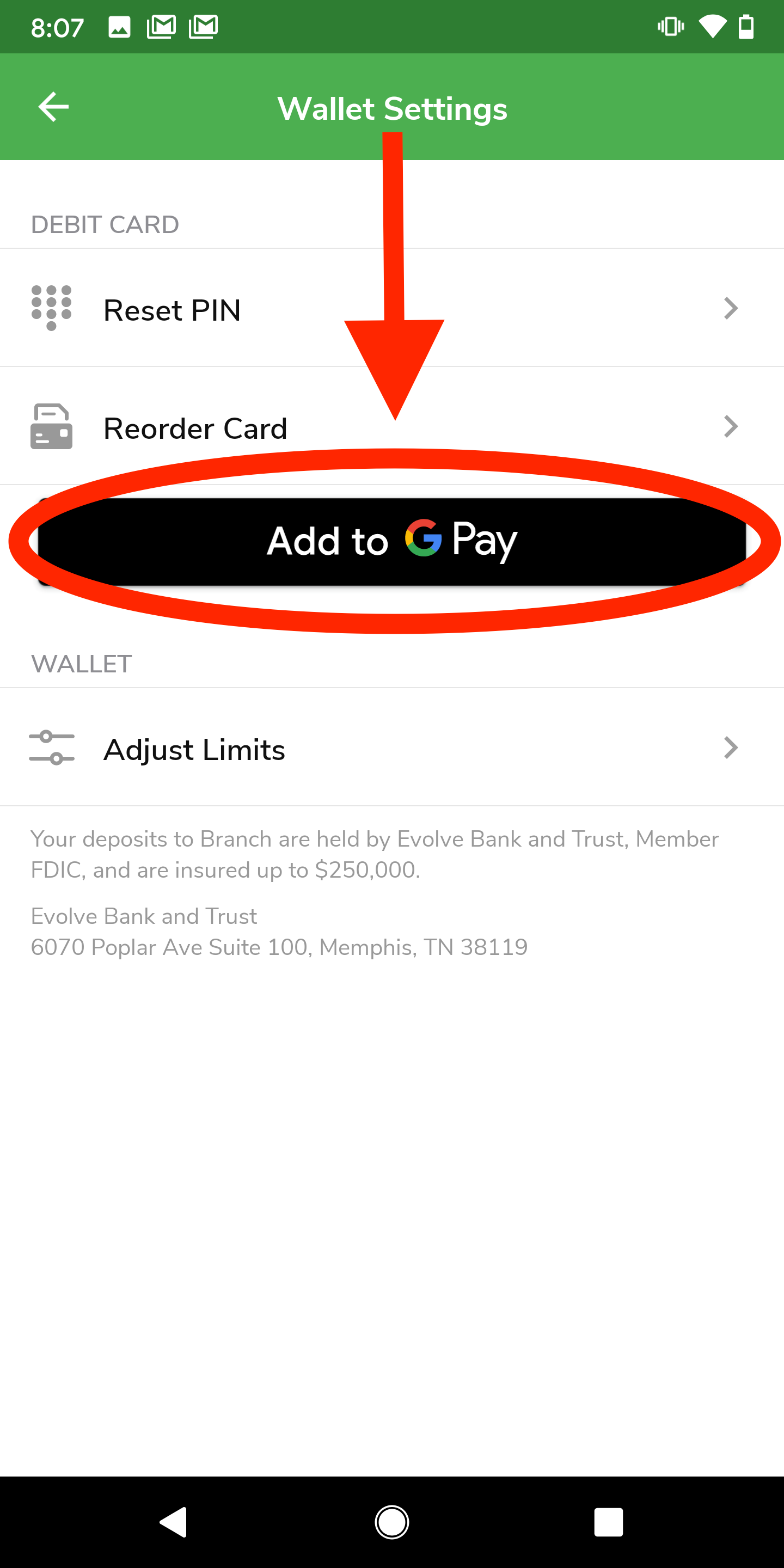 remove card from google wallet